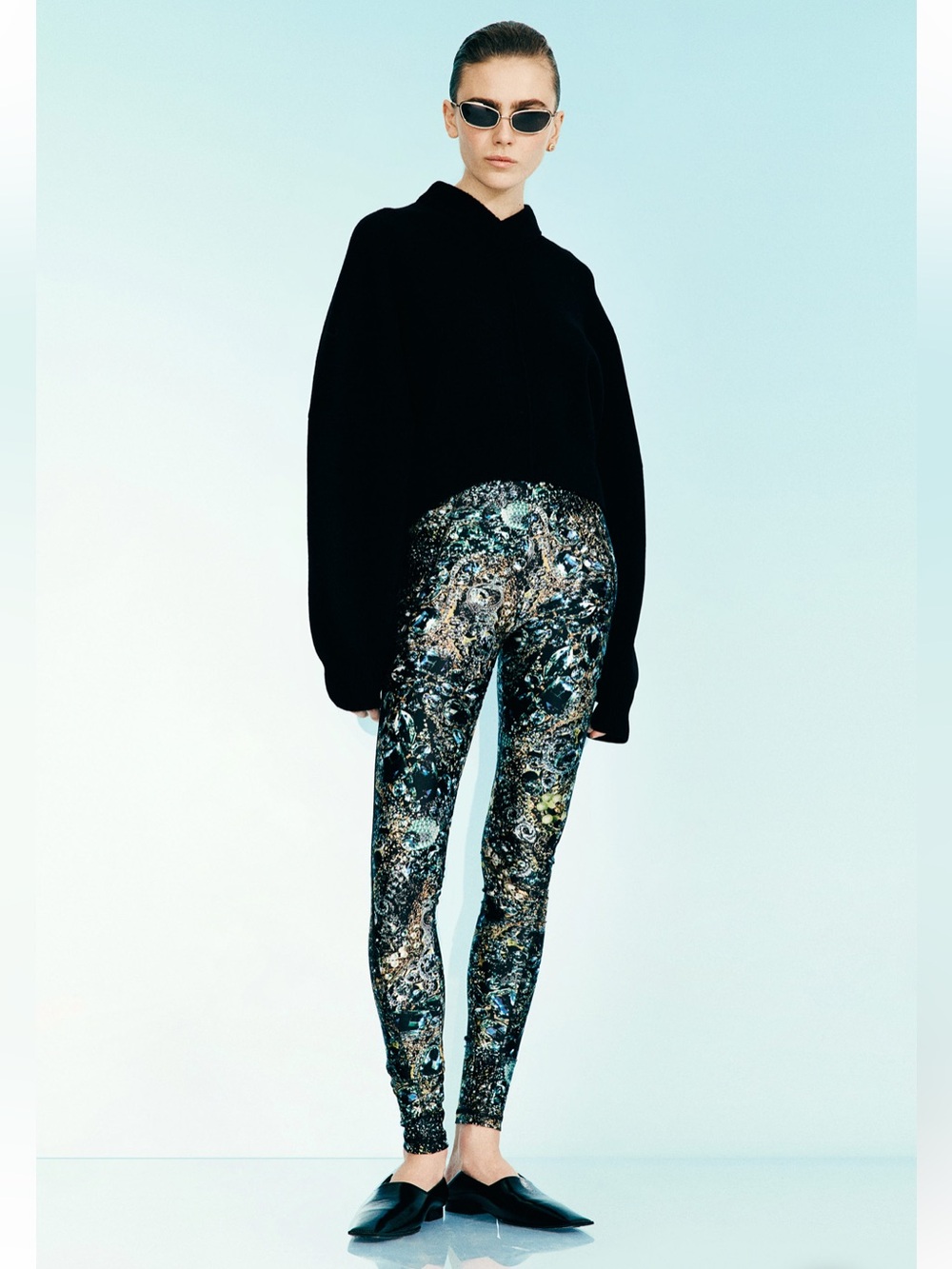 H&M FLATLOCK-SEAM LEGGINGS